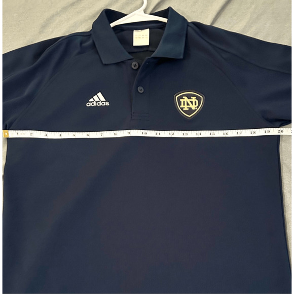 Notre Dame Fighting Irish Adidas ClimaCool Blue Athletic Polo Golf Sz M - Picture 10 of 10